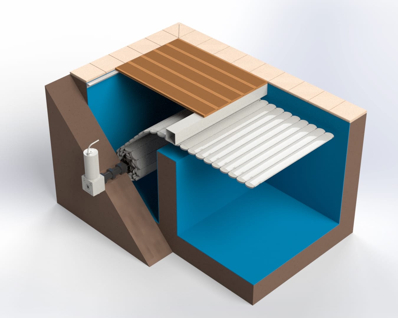 Automatic slatted pool covers